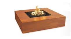 The Outdoor Plus 36 Inch Corten Steel Quad Gas Fire Pit
