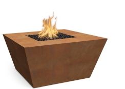 The Outdoor Plus 36 Inch Corten Steel Redan Gas Fire Pit