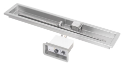 The Outdoor Plus 60 x 8 Inch Rectangular Raised Lip Linear Burner Kit with Flame Sense