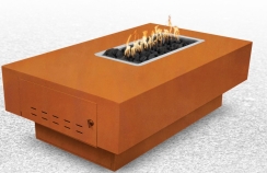 The Outdoor Plus 96 Inch Corten Steel San Juan Gas Fire Pit