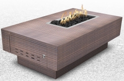 The Outdoor Plus 48 Inch Hammered Copper San Juan Gas Fire Pit