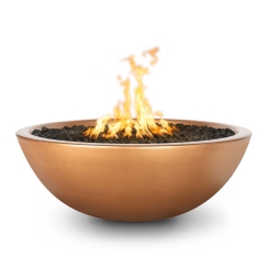 The Outdoor Plus 60 Inch GFRC Narrow Ledge Sedona Gas Fire Bowl