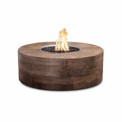 The Outdoor Plus 60 x 24 Inch Wood Grain GFRC Sequoia Gas Fire Pit