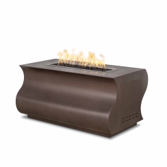 The Outdoor Plus 48 Inch Corten Steel Tidal Gas Fire Pit