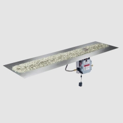 Outdoor Greatroom Company 96 x 24 Inch Crystal Fire Plus Linear Burner Plate
