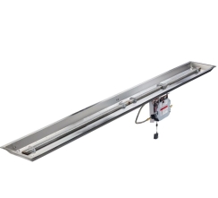 Outdoor Greatroom Company 120 x 12 Inch Crystal Fire Plus Linear Fire Pit Burner - Electric Ignition