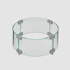 Outdoor Greatroom Round Glass Wind Guard for 12 Inch Burners