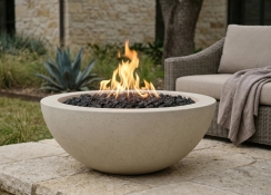 Prism Hardscapes Moderno 2 Coastal Gas Fire and Water Bowl - Match Lit