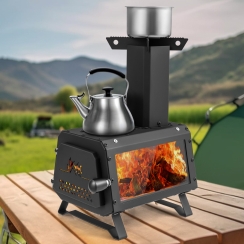 Costway 11 Inch Portable Multi-Fuel Stove-Style Camping Cooker