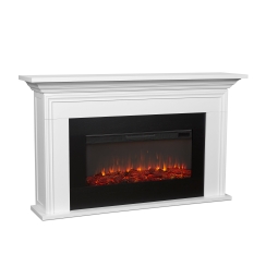 Real Flame 76 Inch Cleo Landscape Electric Fireplace with Mantel