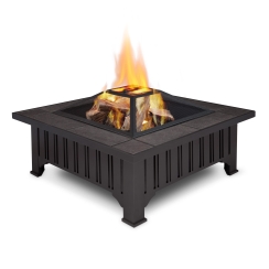 Real Flame 34 Inch Lafayette Wood Burning Fire Pit