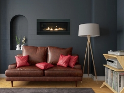 Sierra Flame Decorative Black Surround with Safety Barrier for Stanford Fireplaces