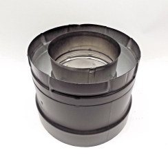 Sierra Flame Black Flex to Hard Pipe Adapter for 36 Inch Boston Fireplaces