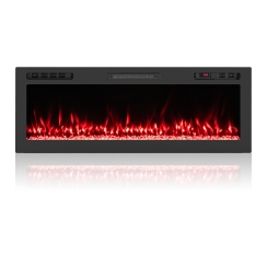 Costway 50 Inch Wall Mount or Recessed Smart Linear Electric Fireplace