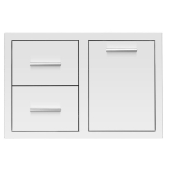 Summerset 33 Inch Two Drawer and Pullout Drawer Combo Unit