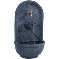 Sunnydaze 26 Inch Messina Solar Wall Fountain with Battery Backup