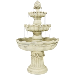 Sunnydaze 51 Inch Three-Tier Pineapple Fountain