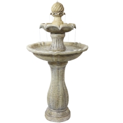 Sunnydaze 45 Inch Two-Tier Arcade Solar Fountain