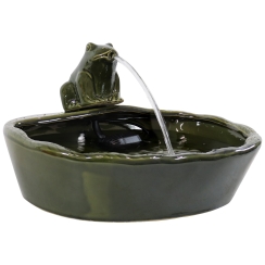 Sunnydaze Ceramic Frog Solar Fountain