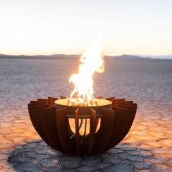 The Outdoor Plus 30 Inch Galaxy Stainless Steel Wood Burning Fire Sculpture