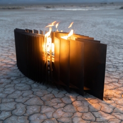 The Outdoor Plus 60 Inch Mobius Corten Steel Wood Burning Fire Sculpture