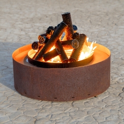 The Outdoor Plus 36 Inch Orion Corten Steel Wood Burning Fire Sculpture