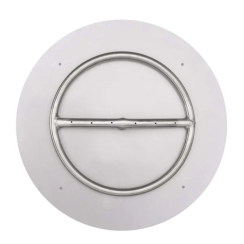 The Outdoor Plus 18 Inch Round Flat Pan Fire Pit Burner Kit
