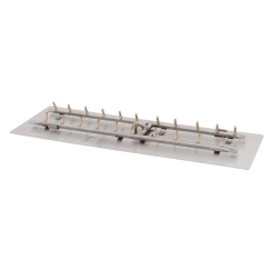 The Outdoor Plus 12 x 48 Inch H-Style Rectangular Flat Pan Bullet Burner Kit