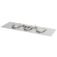 The Outdoor Plus 12 x 24 Inch Switchback Rectangular Flat Pan Bullet Burner Kit