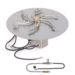 The Outdoor Plus 48 Inch Triple S Round Flat Pan Bullet Burner Kit