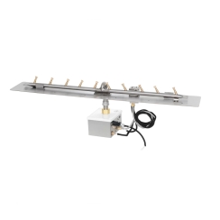 The Outdoor Plus 8 x 72 Inch Linear Rectangular Flat Pan Bullet Burner Kit
