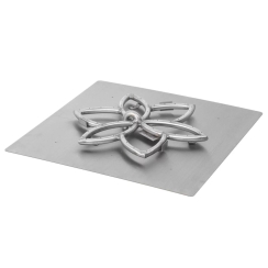 The Outdoor Plus 18 Inch Lotus Square Flat Pan Burner Kit