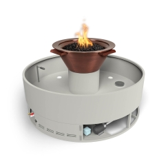 The Outdoor Plus 60 Inch Olympian Gas Fire and Water Fountain with 4-Way Cazo Bowl