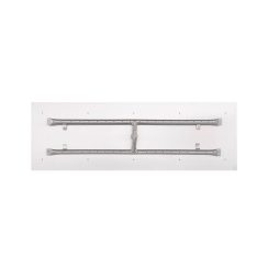 The Outdoor Plus 72 x 18 Inch H-Style Rectangular Flat Pan Burner Kit