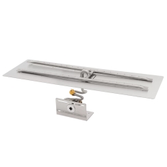 The Outdoor Plus 84 x 18 Inch H-Style Rectangular Flat Pan Burner Kit