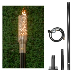The Outdoor Plus 94 Inch Shotgun Gas Torch and In-Ground Post Kit - 12V Electronic Ignition