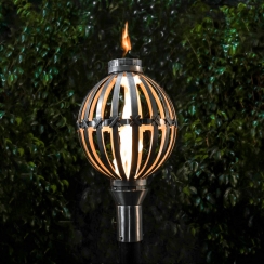 The Outdoor Plus 11 Inch Globe TOP Base Gas Fire Torch Head