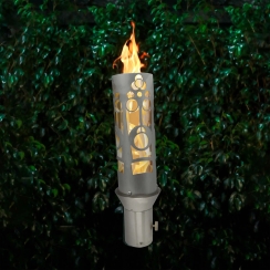 The Outdoor Plus 4 Inch Mosaic I TOP Base Gas Fire Torch Head