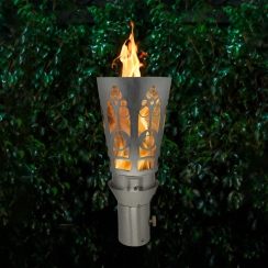 The Outdoor Plus 8 Inch Mosaic II TOP Base Gas Fire Torch Head