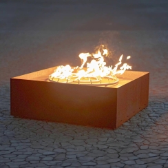 The Outdoor Plus 36 Inch Atomic Stainless Steel Gas Fire Sculpture