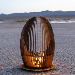The Outdoor Plus 36 Inch Nebula Corten Steel Wood Burning Fire Sculpture