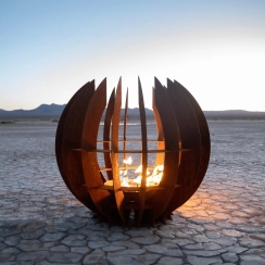 The Outdoor Plus 36 Inch Nova Stainless Steel Gas Fire Sculpture