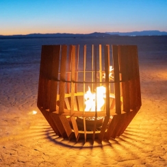 The Outdoor Plus 32 Inch Sol Stainless Steel Gas Fire Sculpture