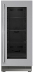 U-Line 15 Inch Stainless Steel Beverage Center with Glass Door