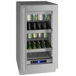 U-Line 18 Inch 5 Class Refrigerator with Glass Door