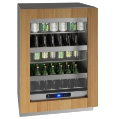 U-Line 24 Inch 5 Class Refrigerator with Glass Door