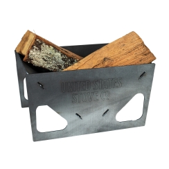 US Stove Company 12 Inch Portable Collapsible Rectangular Fire Pit