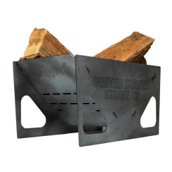 US Stove Company 20 Inch V Shaped Portable Collapsible Fire Pit