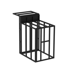 Videl 24 Inch Island Tabletop Knockdown Frame with Backsplash