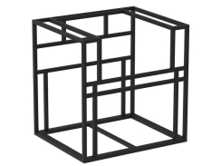 Videl 36 Inch Island Flat Knockdown Frame